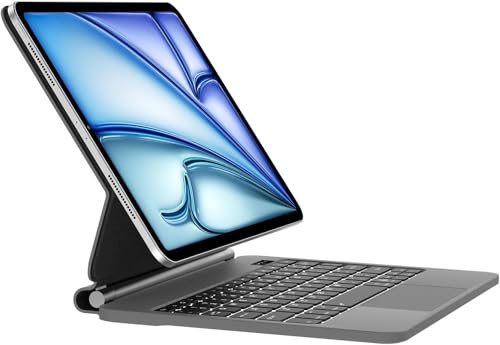 BORIYUAN iPad Air 11インチ (M3 M2) / Air 10.9 (第5/4世代) / Pro 11インチ (第4/3/2/1世代) キーボード ケース 兼用 磁気吸着 フローティングデザイン 七色バックライト 英語配列 オートスリープ