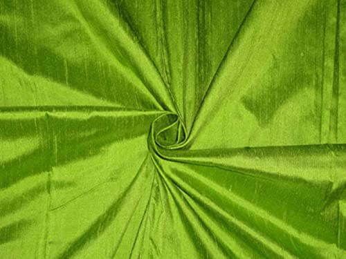 Tissu Dupioni soie vert feuillé 137cm anti-glisse pour réussir vos robes