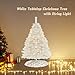 Mini Christmas Tree, 24in/60cm Artificial Tabletop Christmas Tree with LED String Lights, for Holiday Office & Room Decor