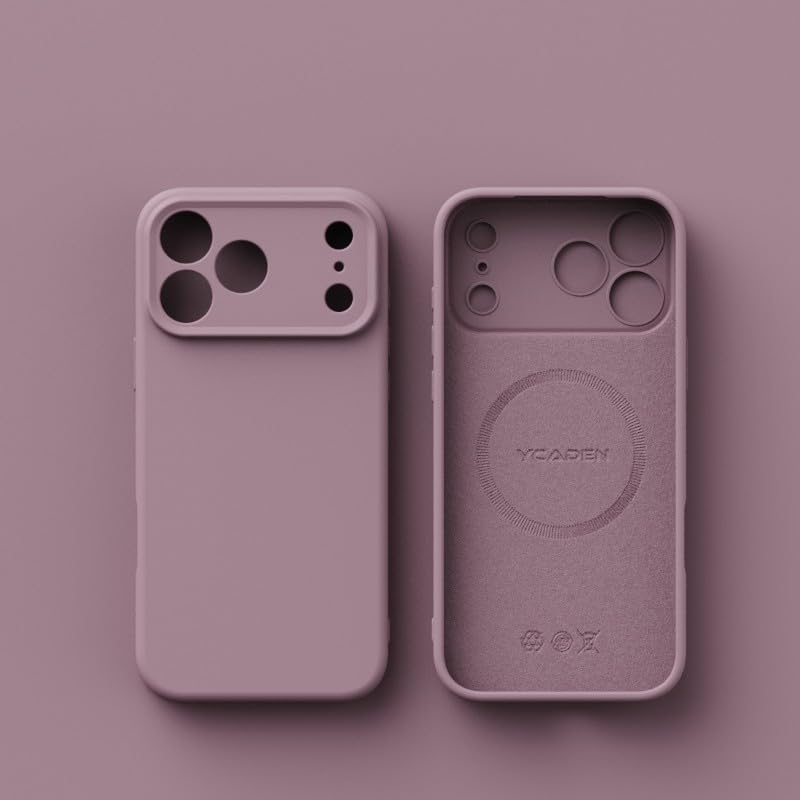 Coque iPhone 17 Air magnétique en silicone solide violet foncé arrière