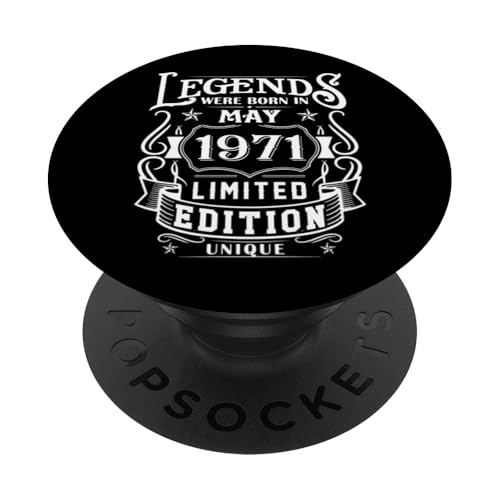 Cumpleaños Mayo 1971 Edición Limitada Regalo Legend May PopSockets PopGrip Intercambiable