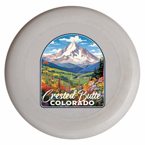 Crested Butte Mountain Colorado Wildflowers Design Souvenir Frisbee Flying Disc Single