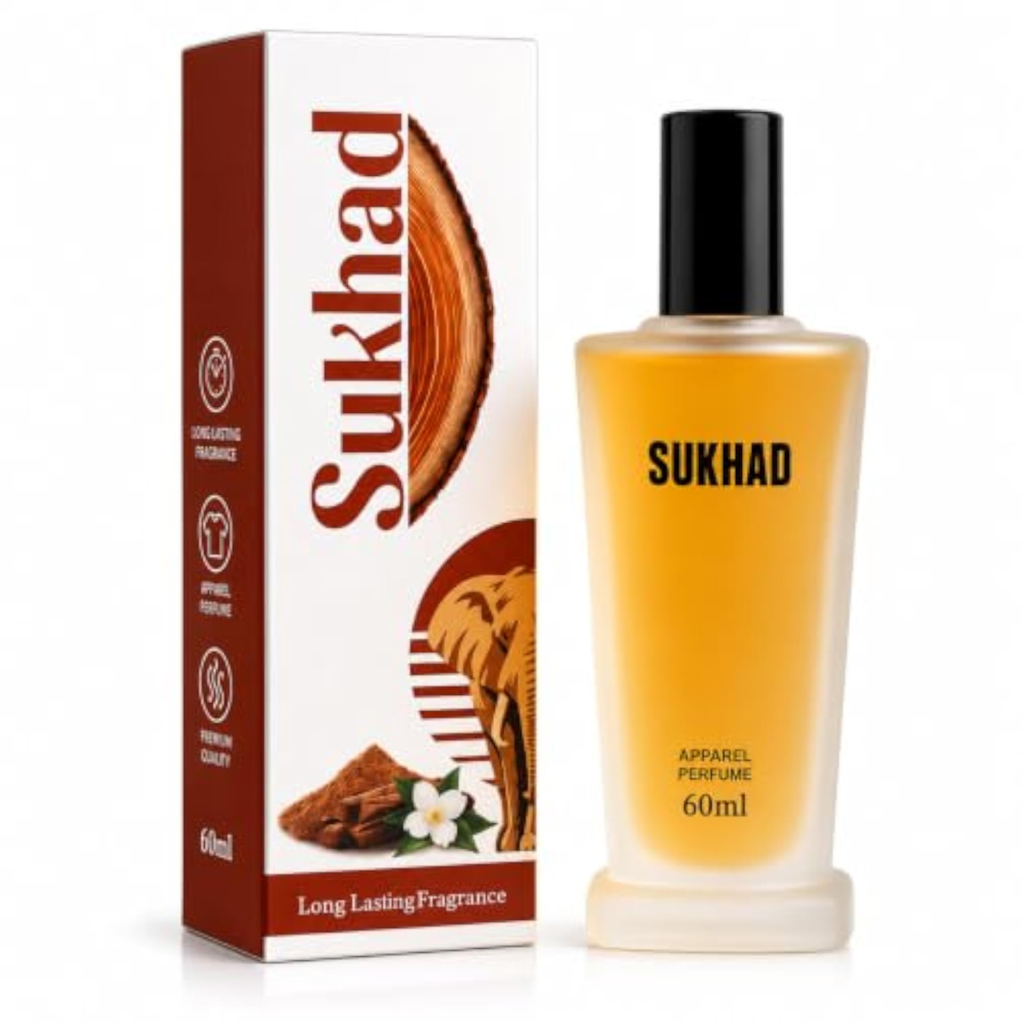 Sukhad Apparel Perfume, Long Lasting, 60ml