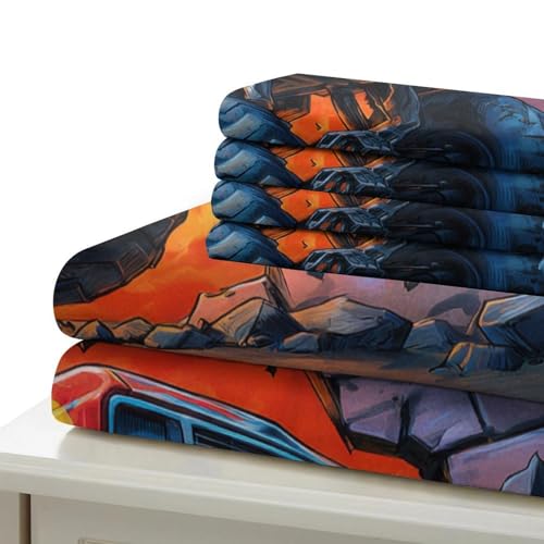 Parure de lit résistante queue de sirène 220x240 fermeture éclair King - 7
