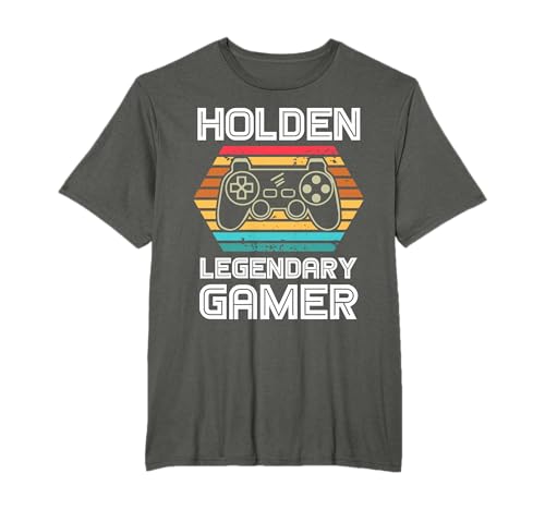 HOLDEN Legendary video gamer custom name personalized gaming T-Shirt