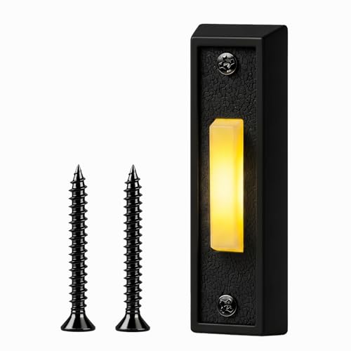 Bouton de sonnette extérieur filaire et bouton poussoir lumineux couleur bronze