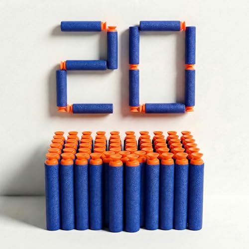 Image of Foam Bullet Dart Bullets for Strike Elite Guns Darts for N-Strike Elite Series Blasters Soft Refill /Nerf Bullets /Nerf Gun Ammo /Foam Blaster Bullets Darts for Toys Guns (Suction Bullet, 20 Pcs)