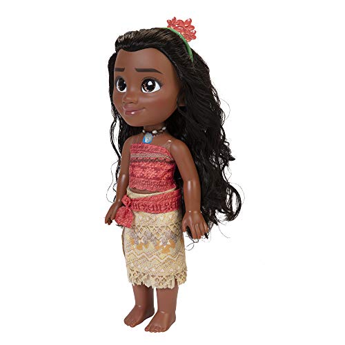 Disney Princesas Amiga Vaiana Grande para Niñas – Muñeca de 38 cm de Altura Que Incluye Vestido, Zapatos y Tiara Extraíbles – Muñeca con Preciosos Detalles para niñas con 3 años +
