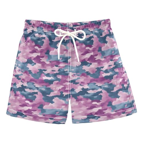 JUNZAN Camo Boys Swim Trunks Toddler Swimming Trunks for Boy Beach Swim Shorts Denim Blue