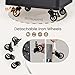 Joligrace Rolling Manicure Table 5 Drawers Makeup Case Foldable Nail Desk Cosmetology Case on Wheels Nail Tech Table with Brush Pouch for Technician Workstation Mobile Makeup Artist Trolley Black