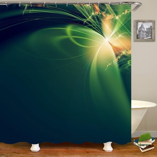 Rideau douche sans perçage vert très résistant 220x180cm