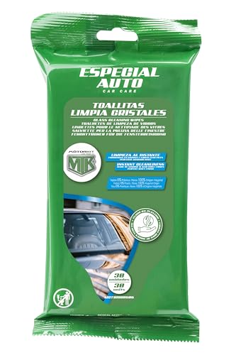 Motorkit, Toallitas de Tejido Biodegradable para Cristales de Coche MTK 30 uds.