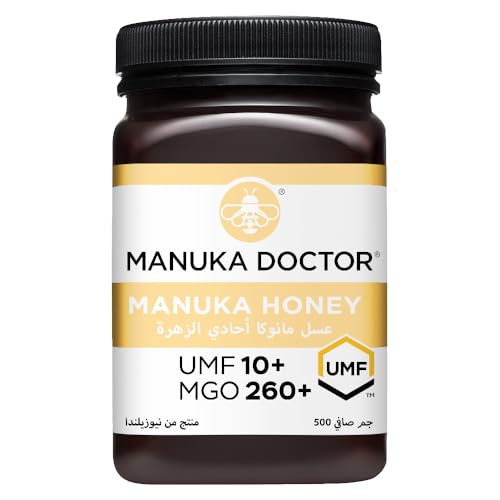 MANUKA DOCTOR - UMF 10+ MGO 260+ Manuka Honey Monofloral. 100% Pure New Zealand Honey. Certified. Guaranteed. RAW. Non-GMO (500g)