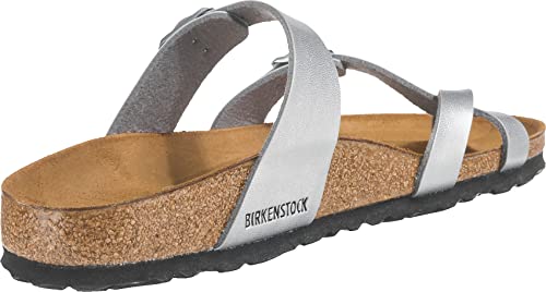 Image of Birkenstock Women's, Mayari Sandal - Narrow Width, Silver, 5-5.5 Narrow