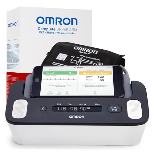 Father's Day Gifts for Men over 50-Gifts for Dad That Actually Support His Health After Fifty 16 OMRON Complete 2-in-1 Blood Pressure Monitor + EKG for Home Use & Upper Arm Blood Pressure Cuff - #1 Doctor & Pharmacist Recommended Brand - Clinically Validated - Connect App