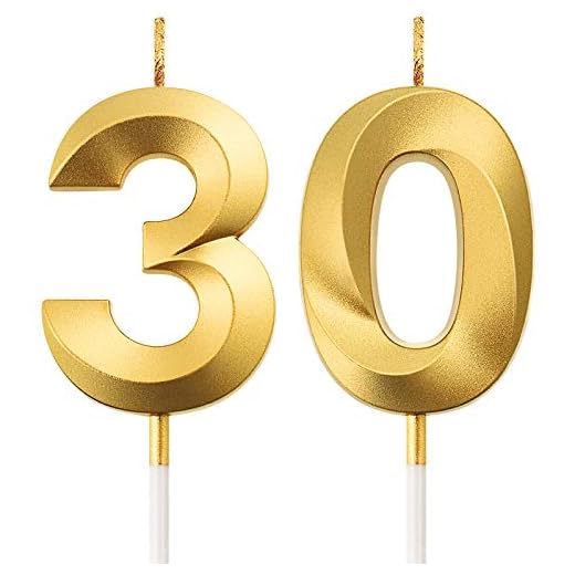 Velas de Cumpleaños 30 Velas de Numeros de Pastel Topper Decoración de Pastel de Feliz Cumpleaños para Fiesta de Cumpleaños Boda Aniversario Celebración