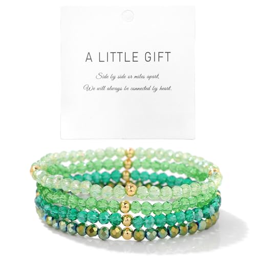 Konxi 4 Unidades Pulsera Bohemia de Varias Capas y Cuentas Doradas Conjunto de...