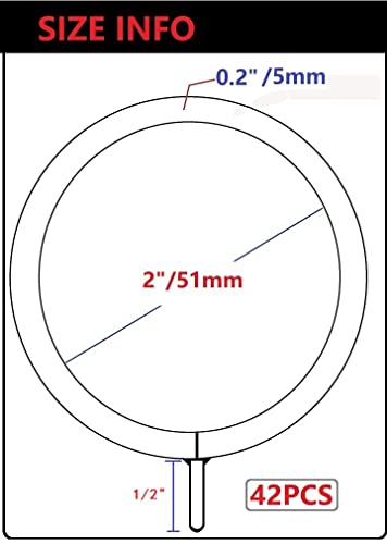 Curtain Ring Metal 42-Pcs 2.0 Inch Inner Diameter With Eyelets Fit Up 1.5 Inch Rod (Gold,42) #TOP2