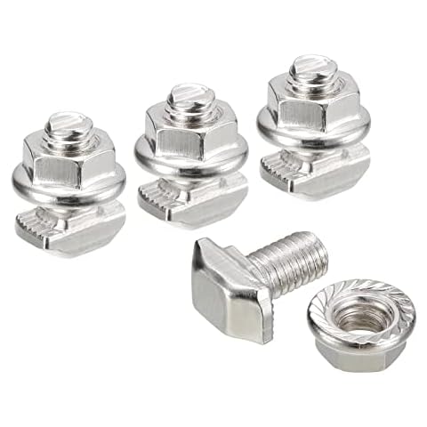sourcing map M5x10mm T Slot Bolt and Nut Set Cover