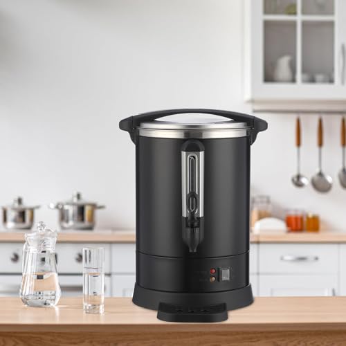 Image of 100-Cup (14L) Commercial Coffee Urn - Stainless Steel Electric Hot Beverage Dispenser with Fast Brew & Double-Wall Insulation, Easy to Clean for Large Events, Catering, Churches, and Gatherings