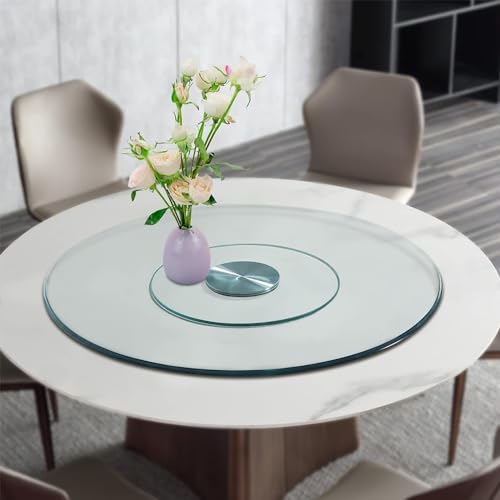 Plateau tournant manuel en verre rond 76,2 cm grand plateau de service rotatif