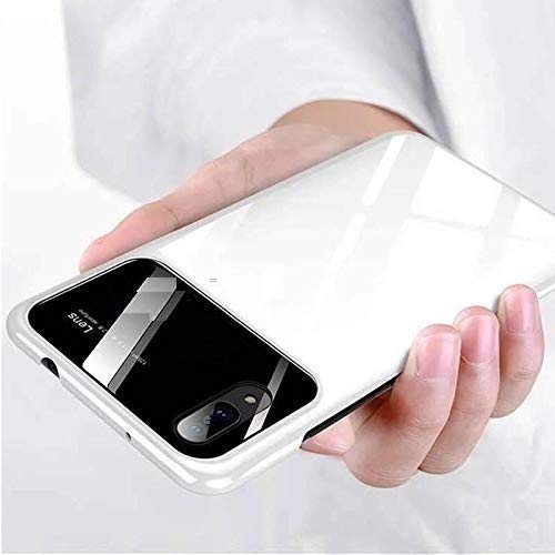 Image of MOBITUSSION Luxury Glossy Pc Back Cover For Samsung A30, White