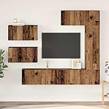 Système de rangement pratique et fonctionnel avec 6 portes à charnières modernes et 4 étagères réglables sans outil. Ce meuble TV avec rangement est idéal pour organiser vos livres, DVD, consoles de jeux et tous vos accessoires audio/vidéo, gardant votre espace de vie net et organisé.