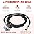 ABYDA 3FT Propane Regulator and Adapter Hose, Universal Gas Grill Regulator Replacement Parts, Propane Tank Hose for Most LP Gas Grill, Fire Pit Table,Blackstone Table Grill,Weber Charbroil,Nexgrill