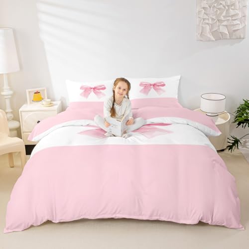 Juego de ropa de cama con lazo de acuarela