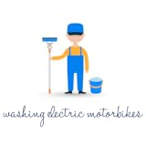 Washing Electric Motorbikes