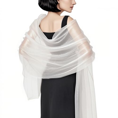 Jolbndcv Women's Scarfs Shawl and Wraps for Evening Dresse Soft Chiffon Lightweight Silky Wedding Shawl Wraps Bridal Scarve
