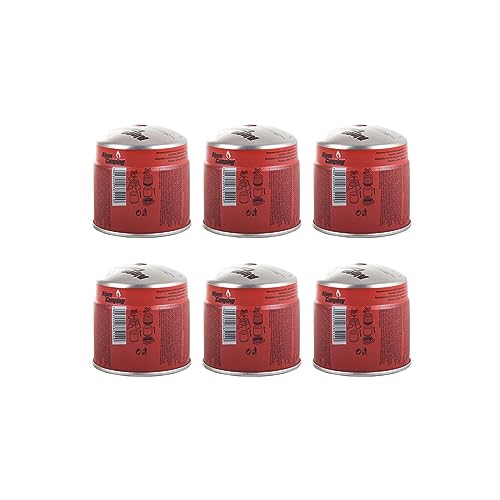 ALPEN CAMPING - Pack 6 Cartouches Gaz 190g Butane Propane Mix, Sécurité Stop Gaz Certifiée EN521, Recharge Universelle Perçable Type 200 pour Réchaud,...