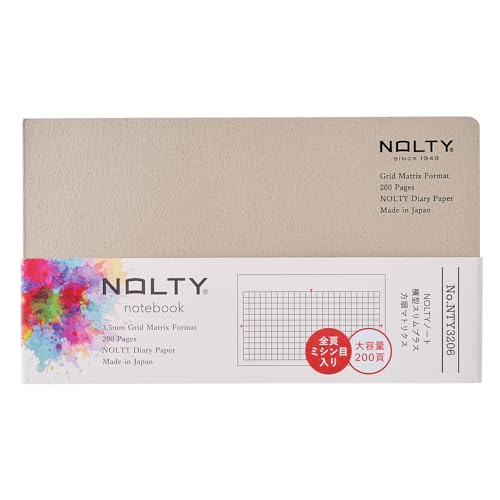 能率 NOLTY ノート 横型スリムプラス 方眼マトリクス グレージュ NTY3206