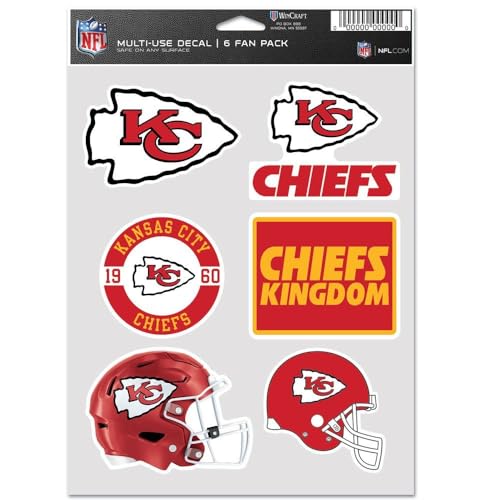Wincraft NFL Kansas City Chiefs Aufkleber 6er Set