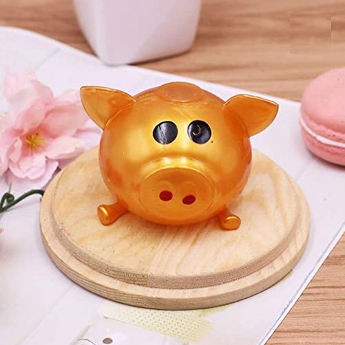 2 Pcs Antistress Pig,Splat Pigs,Jello Pig Toy,Stress Relief Pig Water Ball Venting Sticky Pig,Antistress Decompression Splat Ball Vent Toy Squeeze Squishies Funny Toy Venting Water Ball
