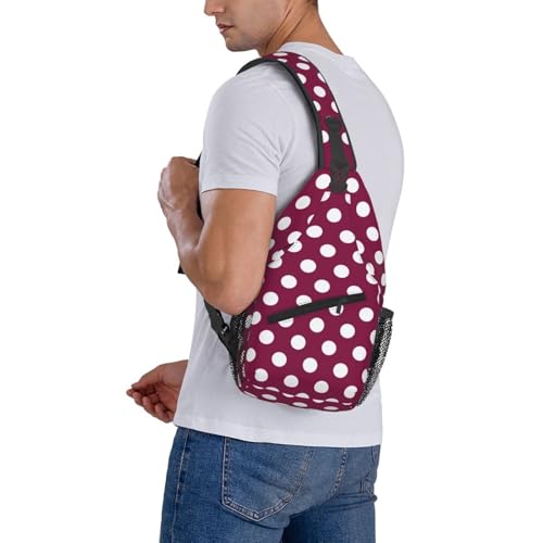 Sac banane à pois violets et roses avec sangle réglable - 6