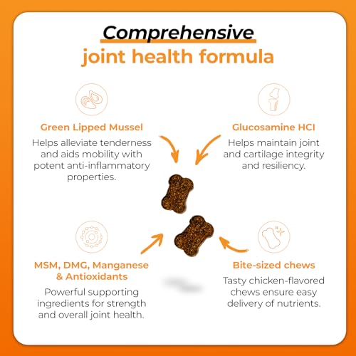 VetriScience-Glycoflex-3-Clinically-Proven-Hip-and-Joint-Supplement-for-Dogs-Maximum-Strength-Dog-Supplement-with-Glucosamine-MSM-Green-Lipped-Mussel-DMG-120-Chews-Chicken-Flavor - Cucciolini Doodles VetriScience-Glycoflex-3-Clinically-Proven-Hip-and-Joint-Supplement-for-Dogs-Maximum-Strength-Dog-Supplement-with-Glucosamine-MSM-Green-Lipped-Mussel-DMG-120-Chews-Chicken-Flavor