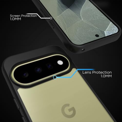 Image of RIGGEAR Shockproof Sleek Hybrid Armor Back Cover Case for Google Pixel 11 / Pixel 11 Pro (Clear PC + Black TPU Bumper)