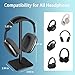 Cewomuc Headphone Stand - Headset Stand with Aluminum Hanger, Headphone Holder for AirPods Max, Sony, Bose, Beats and More (Black)