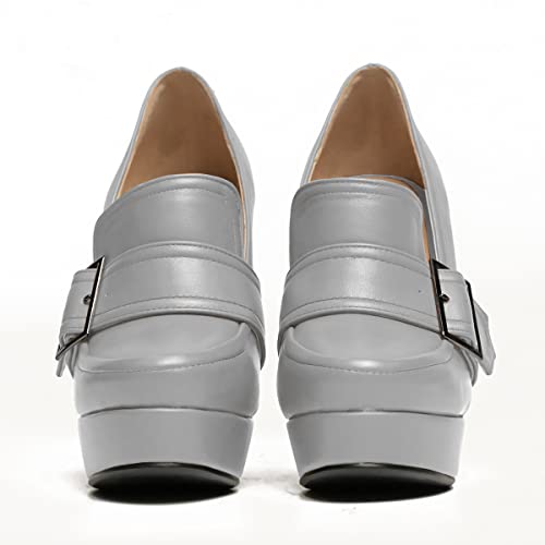 Image of SHODENSE Women Vintage Chunky Platform Loafers Pumps Tassel Round Closed Toe Slip On Suede Block High Heel Dress Loafer Shoes Buckle Strap Oxford Loafers Fringe Pump Dressy Chic Sexy Y2k 4-11 M US