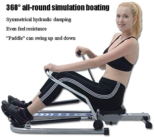 Image of Rowing Machines Rowing Machine Hydraulic Rower Trainer Indoor Rowing Device with Adjustable Resistance 2020 Model Foldable Cardio Workout