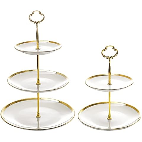 Frcctre 3+2 Tier Ceramic Cupcake Stand Set Cover