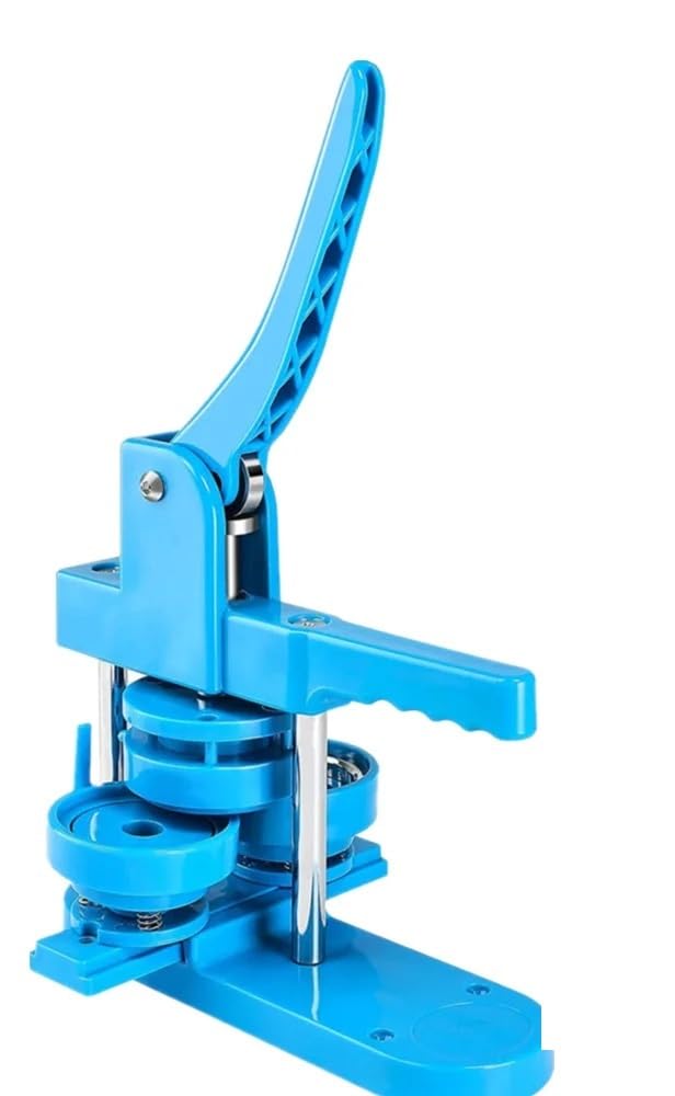 Badges Button Maker Machine Set, 25+32+58MM Pin Badges Punching Press(Blu,25mm)