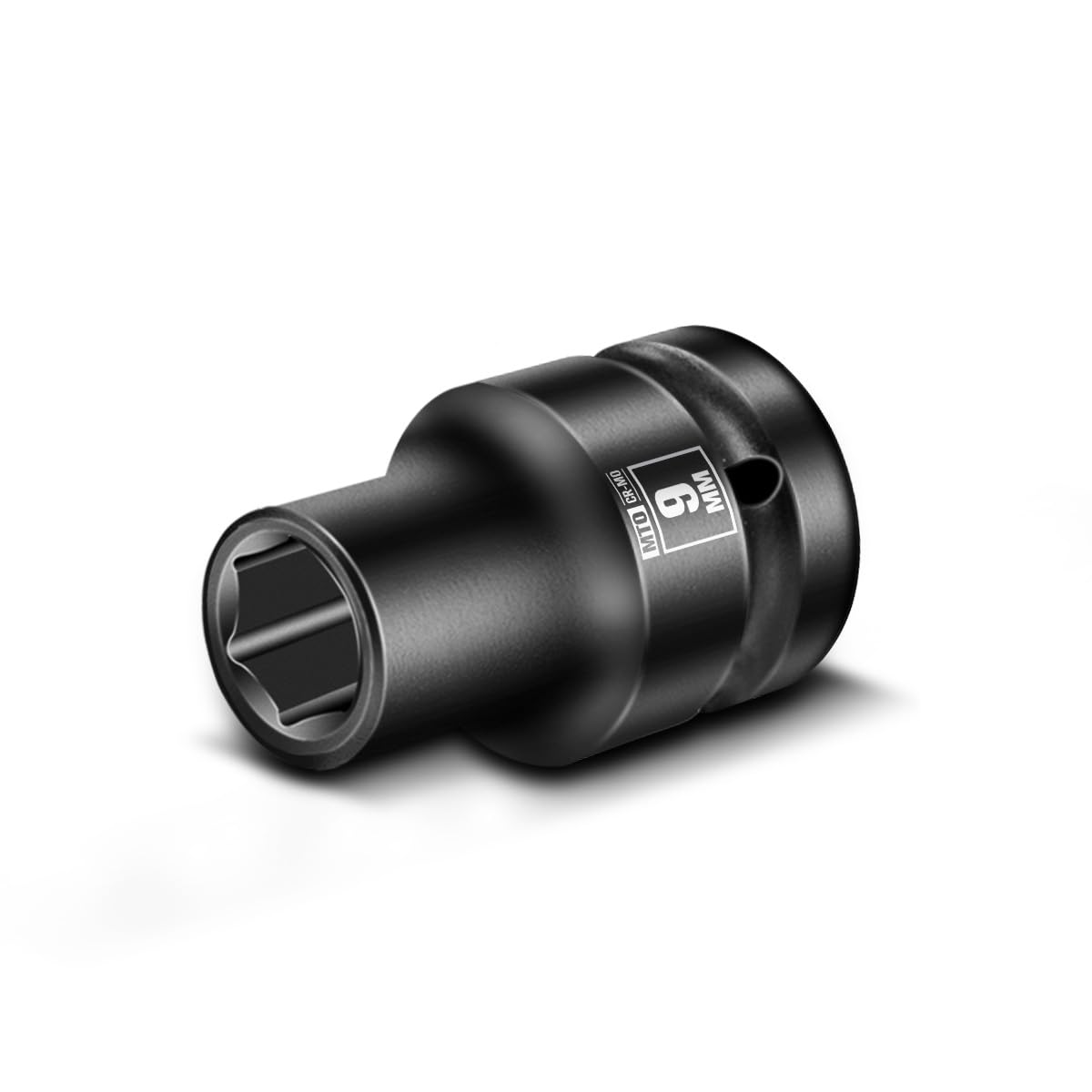 MTO 1/2" Drive 9mm Shallow Impact Socket, 6-Point Metric Socket, CR-MO Steel & Anti-Corrosion Coating for Tight Spaces and Heavy-Duty Tasks