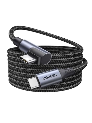 Image of UGREEN 240W USB C to USB C Cable Right Angle 2M, Fast Charging Type C Cord