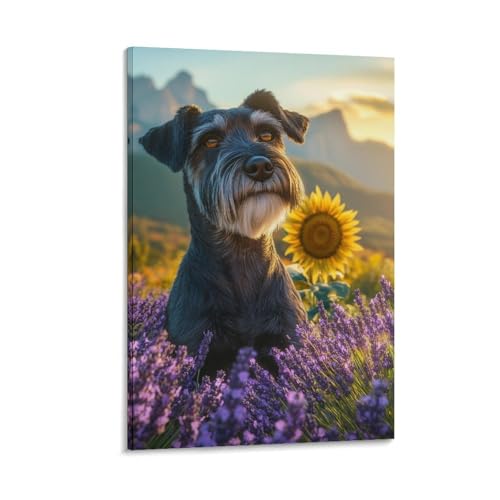 Impression giclée sur toile schnauzer KAYZTGSDA 20x30 cm pour décoration murale