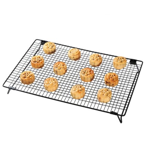 VKEID Rejilla de Enfriamiento Rejilla for Enfriar Pasteles Pan Galleta Rejilla for Enfriar Pasteles de Luna Rejillas para Cocinar y Hornear (Color : Black, Size : 1st Floor)