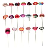ULTECHNOVO 1 Ensemble Set de Accessoires Photo Bouche Colorés Props Amusants pour Fête e...