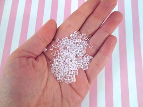 Mini cubos de hielo de resina transparente para decoración miniatura 1
