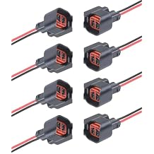 SCUARI 8PCS Fuel Injector Connector,Car Accessories Fuel Injector Connector Pigtail Wire,Automotive Replacsment Parts,Replace Part Number 5013995AA,5161919AA,89046836,89046838,88988313,89046636